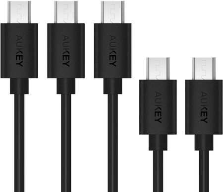 AUKEY CB-D5 Micro USB USB 2.0 typu A 0,30m 1m 2m czarny