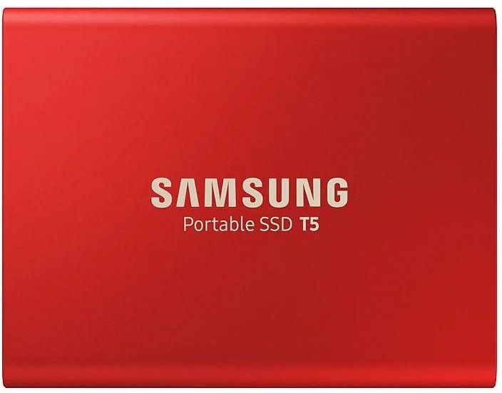 Samsung Portable SSD T5 500GB レッド Dysk zewnętrzny Samsung T5 500GB Czerwony (MU-PA500R/EU