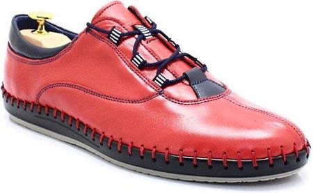 KENT 312 CZERWONE - Miękkie buty ręcznie szyte