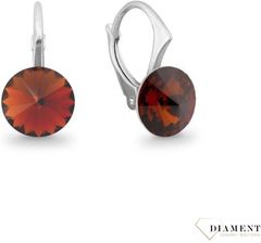 Spark Kolczyki Srebrne Swarovski Sweet Candy Small Smoked Topaz Ka1122Ss39St