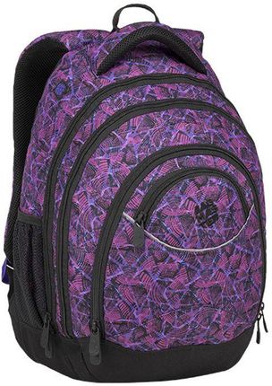Bagmaster Plecak Szkolny Trzykomorowy Czarny + Fiolet Młodzieżowy Energy 9 D Violet/Black