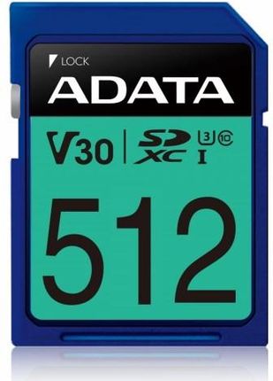 Adata SDXC 512GB PremierPro UHS-I U3 V30 Class10 (ASDX512GUI3V30SR)
