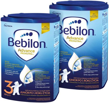 Bebilon 3 Advance Pronutra Junior formuła na bazie mleka po 1. roku życia 2x800g