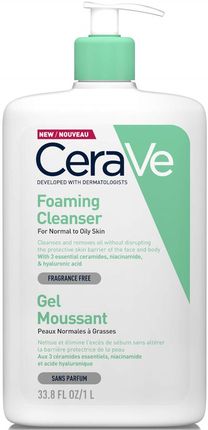 CeraVe Cleansers pieniący się żel oczyszczający do skóry normalnej i mieszanej 1000ml