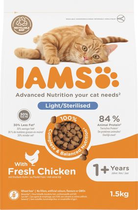 IAMS for Vitality Sterilised Adult/Senior ze świeżym kurczakiem 1,5kg