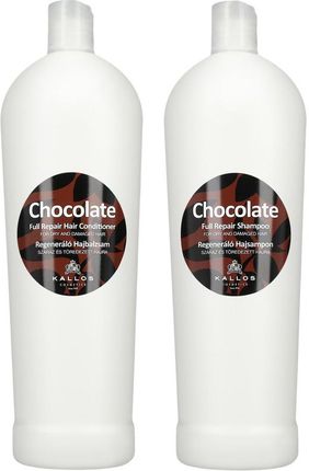 KALLOS Chocolate Czekoladowy zestaw Szampon 1000ml + Odżywka 1000ml