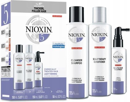 Nioxin 3D System 5 szampon oczyszczający 150ml + odżywka rewitalizująca 150ml + kuracja zagęszczająca 50ml