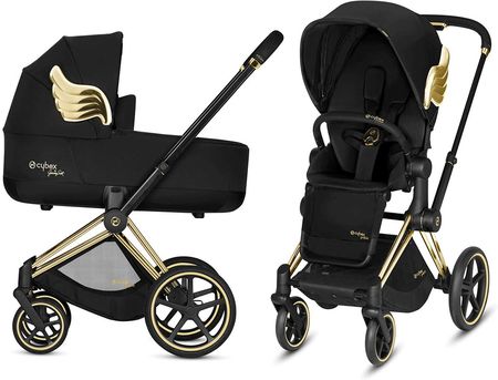 Cybex by Jeremy Scott Priam 2.0 Black Gold Wings Głęboko Spacerowy