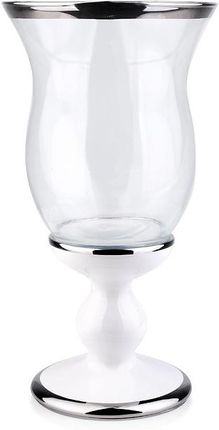 Mondex Świecznik Na Nóżce Ceramiczny Rita Cup Biały 25,5 Cm