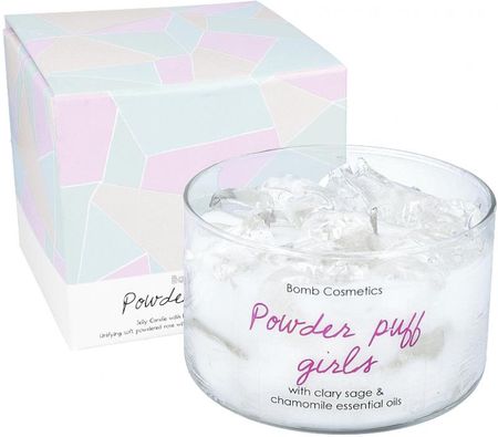 Bomb Cosmetics Powder Puff Girls Jelly Candle With Pure Clary Sage Chamomile Essential Oils Świeca Zapachowa Z Galaretką (Bomccowzga)