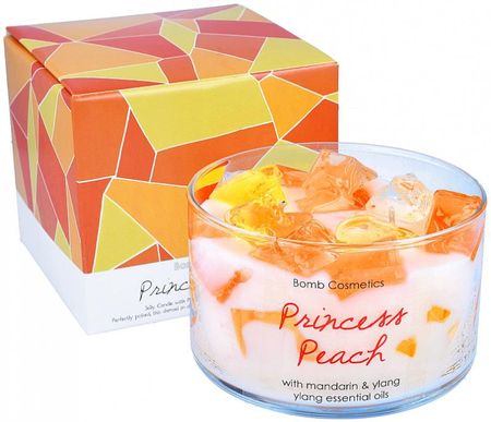 Bomb Cosmetics Princess Peach Jelly Candle With Pure Mandarin Ylang Ylang Essential Oils Świeca Zapachowa Z Galaretką (Bomyezga)