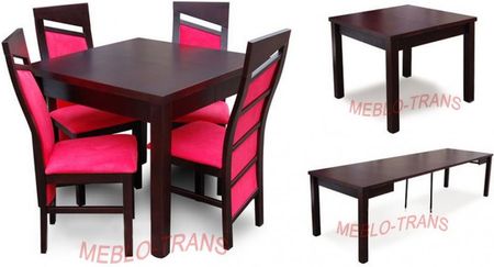 Meblotrans Rm 02 Z Drewna Bukowego Rozkładany Stół I 4 Krzesła