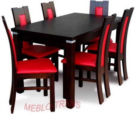 Meblotrans Rm 12 Z Drewna Bukowego Rozkładany Stół Z Krzesłami