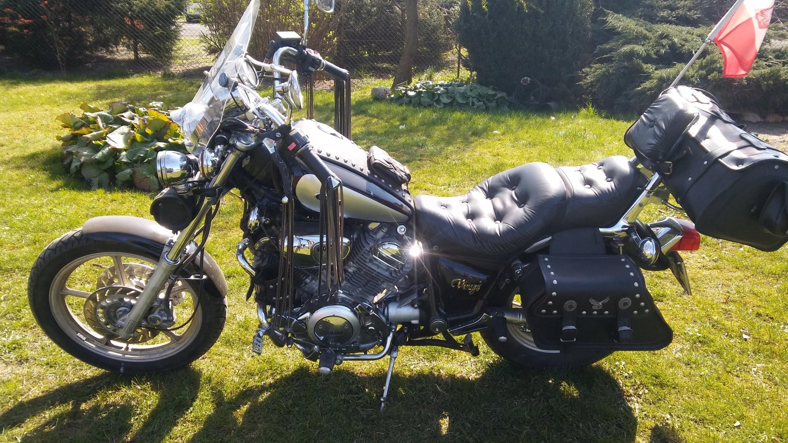 Yamaha Virago с коляской