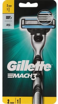Gillette Mach3 Maszynka Do Golenia Z 2 Wymiennymi Ostrzami 2Szt