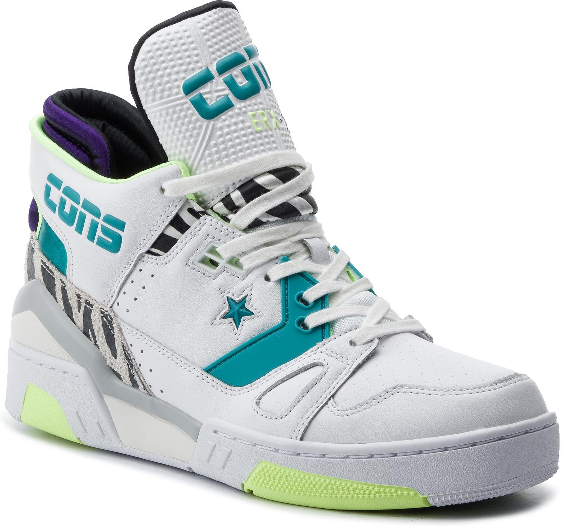 Sneakersy CONVERSE - Erx 260 Mid 163783C White/Rapid Teal