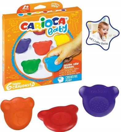 Carioca Kredki Misiaki Baby 6 Kolorów
