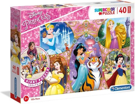 Clementoni Disney Princess Puzzle Podłogowe Super Kolor 40El. (25463)