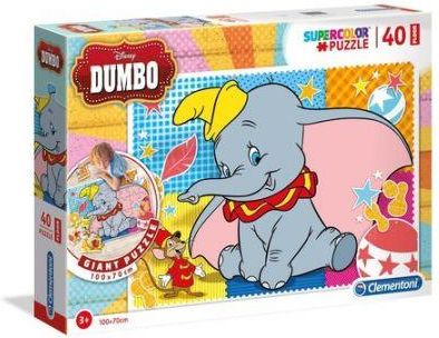 Clementoni Puzzle 40 Podłogowe Super Kolor Dumbo