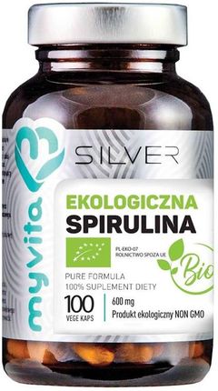 Myvita Silver Pure 100% Spirulina Bio 600mg 100 kaps