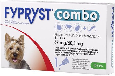 Fypryst Combo 67 Mg/60,3 Mg 3 Pipety Psy 2-10Kg 