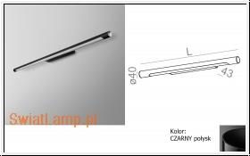 Aquaform Thin Tube 152 Led L940 Czarny Połysk (26416L940D90022)