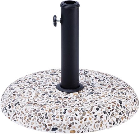 Beliani Okrągła podstawa pod parasol ogrodowy biała betonowa 21 kg obciążnik stojak Cevo
