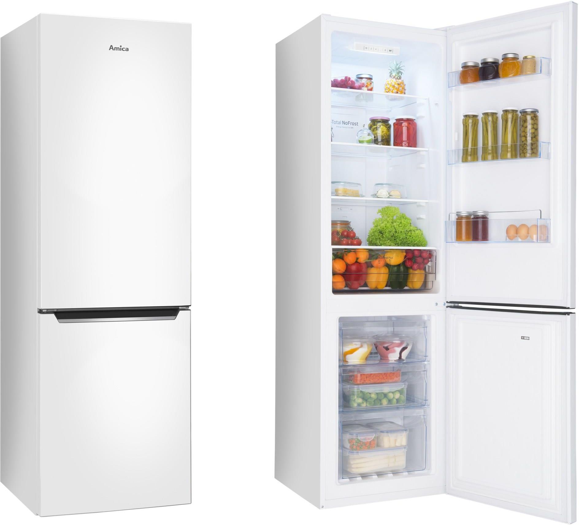 Lodówka Amica FK2996N.2FT z zamrażalnikiem dolnym 180 cm