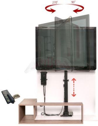 Sabaj-System Stojak Elektryczny Do Telewizora Regulowany K-2 Z Głowicą Rotacyjną/ Rotating Lift K-2 Winda Tv
