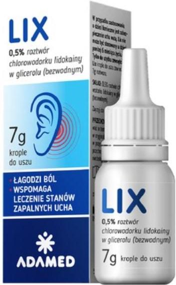 Lix Krople Do Uszu 05% 7g - zdjęcie 3 Lix Krople Do Uszu 05% 7g