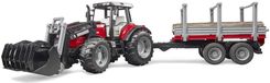 Zdjęcie Bruder 02046 Traktor Massey Ferguson 7480 z przyczepą - Łęczna