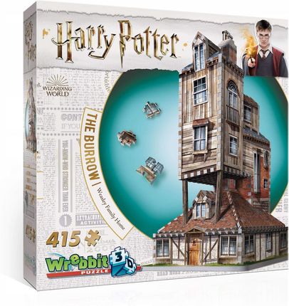 Wrebitt Harry Potter The Burrow Weasley Family Home Puzzle 3D 415El.