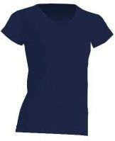 Koszulka damska (t-shirt) z krótkim rękawem - REGULAR LADY COMFORT V-NECK - kolor morski (NAVY).