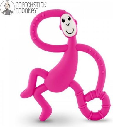 Matchstick Monkey Dancing Pink Terapeutyczny Gryzak Masujący Ze Szczoteczką