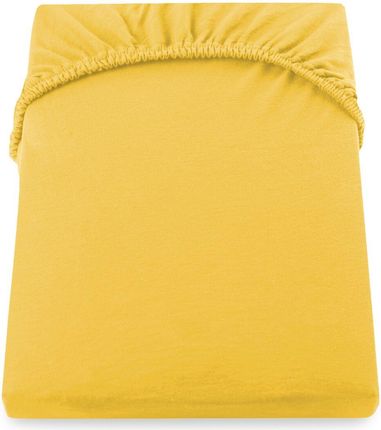 DecoKing Prześcieradło Jersey Amber Żółty 120x200cm