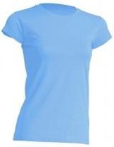 Koszulka damska (t-shirt) z krótkim rękawem - REGULAR COMFORT LADY - kolor błękitny (SKY BLUE)