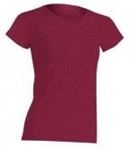 Koszulka damska (t-shirt) z krótkim rękawem - REGULAR COMFORT LADY - kolor burgund wrzos (BURGUNDY HEATHER)