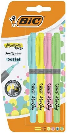 Zakreślacz Highlighter Grip pastelowe kolory 4szt -
