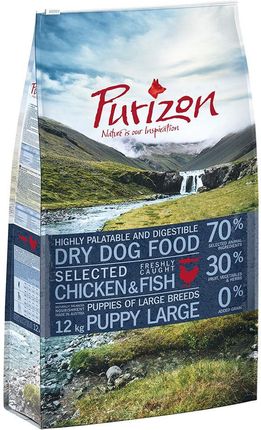 Purizon Large Puppy Kurczak Z Rybą Bez Zbóż 2X12Kg