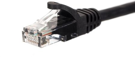 Netrack patchcord RJ45 (osłonka zalewana, kat. 5e UTP, 1m, czarny) (BzPAT1UK)