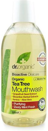 Dr Organic Bioactive Oralcare płyn do płukania ust z olejkiem z drzewa herbacianego 500ml