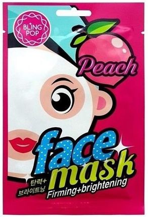 Bling Pop Firming&Brightening Face Mask ujędrniająco rozświetlająca maska w płachcie Peach 20ml