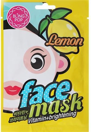 Bling Pop Vitamin&Brightening Face Mask odżywiająco rozświetlająca maska w płachcie Lemon 20ml