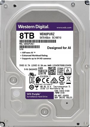 Dysk serwerowy WD Purple 8TB 3,5 (WD82PURZ) - Opinie i ceny