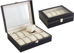 Pudełko Etui Organizer Na 10 Zegarków Kufer CA14A