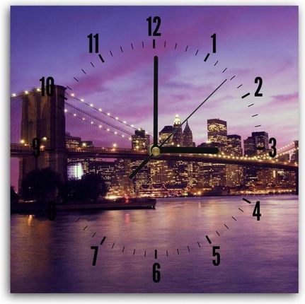 Zegar Nowoczesny Miasto Świateł Deco Panel 40x40