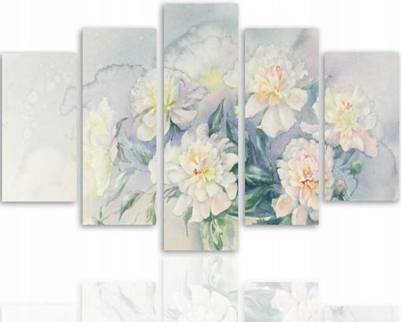 Obraz Tryptyk Kwiaty W Doniczce Do Biura 150x100