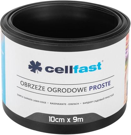 Cellfast Obrzeże ogrodowe proste 10cm Czarne 9m (30231H)