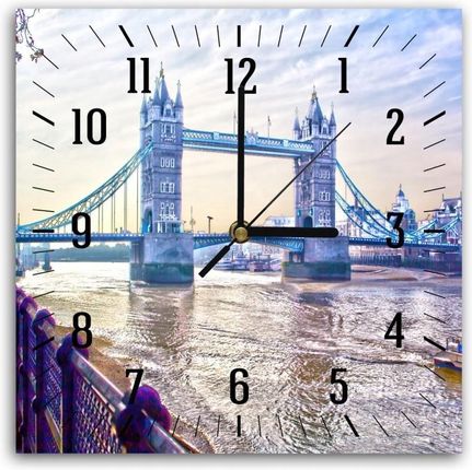 Zegar Z Obrazem Most Londyński Deco Panel 60x60