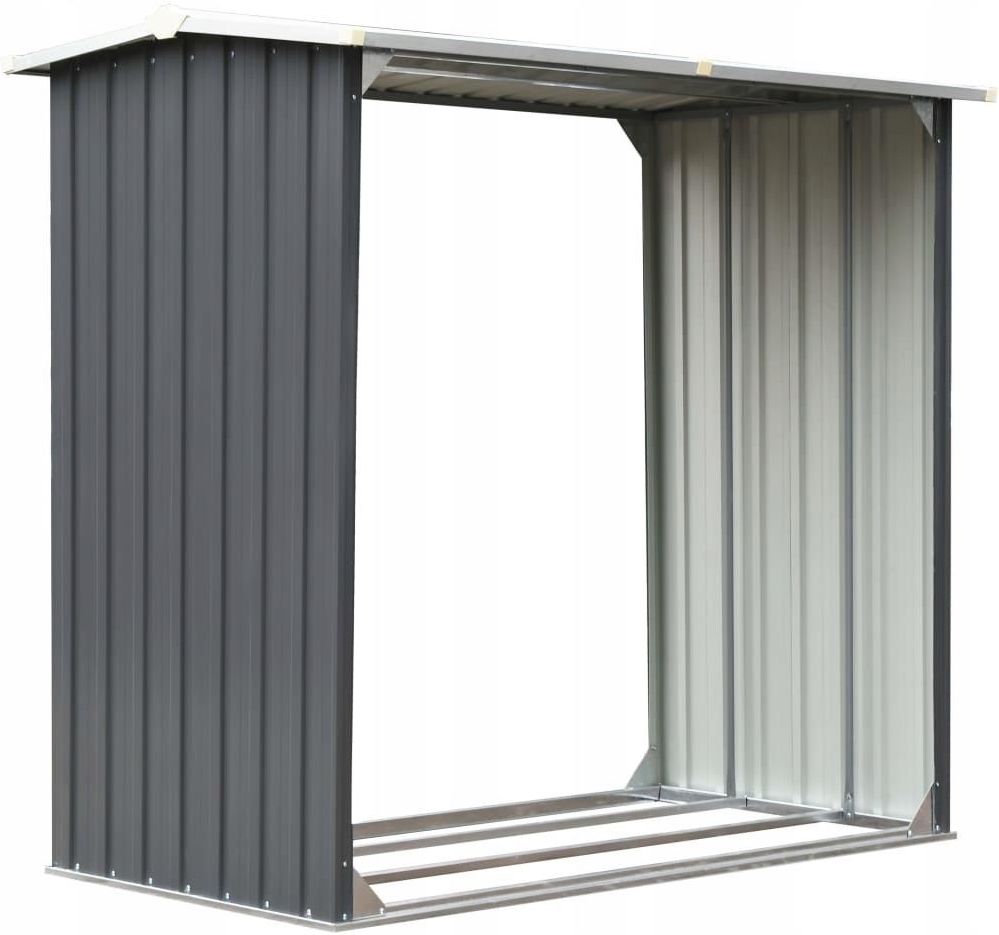 Wiata na drewno, stal galwanizowana, 172 x 91 x 15 - zdjęcie 2 Wiata na drewno, stal galwanizowana, 172 x 91 x 15